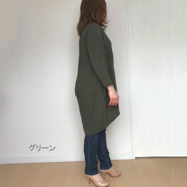 チュニック トップス レディース 体型カバー ゆったり リネン リラックス ブラック グレー グリーン 送料無料 オープン記念 得トクセール |  | 03