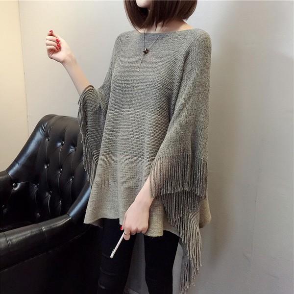 ニットポンチョ ポンチョ レディース カーディガン グラデーション 羽織 秋 冬  ミックスニット 大人かわいい 送料無料 得トクセール オープン記念 |  | 01