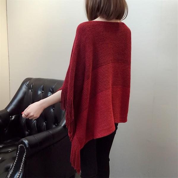 ニットポンチョ ポンチョ レディース カーディガン グラデーション 羽織 秋 冬  ミックスニット 大人かわいい 送料無料 得トクセール オープン記念 |  | 10