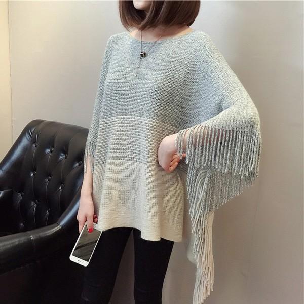 ニットポンチョ ポンチョ レディース カーディガン グラデーション 羽織 秋 冬  ミックスニット 大人かわいい 送料無料 得トクセール オープン記念 |  | 14