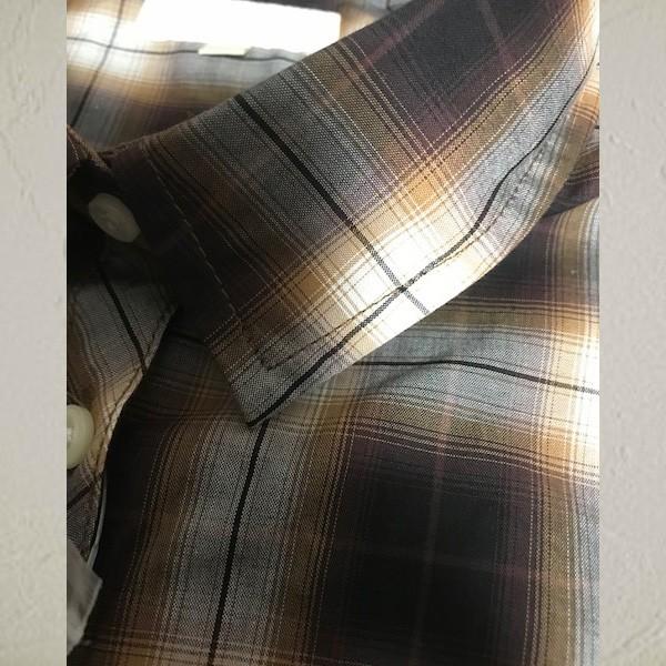 シャツ チェックシャツ レディース アースミュージック＆エコロジー ポイント消化 シャキシャキシャツ ブラウン レッド S M 得トクセール 送料無料 オープン記念 | earth music&ecology | 11