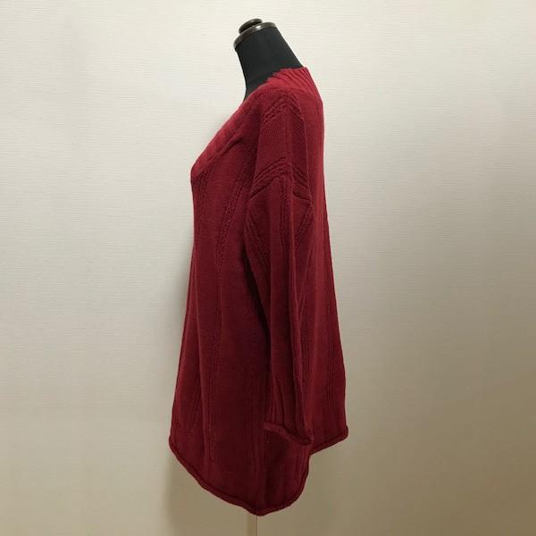 ニット チュニック レディース ワンピース Vネック 体型カバー ゆるニット ゆったり アイボリー レッド ブラック 得トクセール オープン記念 |  | 09