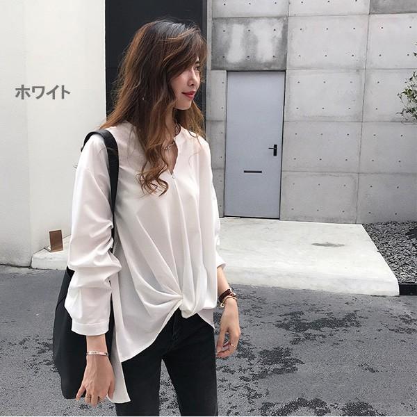 シャツ ブラウス レディース オフィス きれいめ 大きいサイズ ゆるテロ ゆったり 体型カバー フロントデザイン ホワイト 送料無料 ゆるかわ 大人 |  | 10