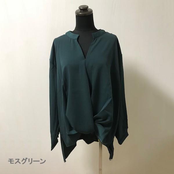 シャツ ブラウス レディース オフィス きれいめ 大きいサイズ ゆるテロ ゆったり 体型カバー フロントデザイン ホワイト 送料無料 ゆるかわ 大人 |  | 09