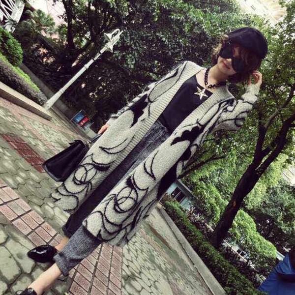 カーディガン ロングカーディガン レディース 柄 アウター ハイゲージ 体型カバー あったか 大人 おしゃれ グレー 送料無料 得トクセール オープン記念 |  | 01