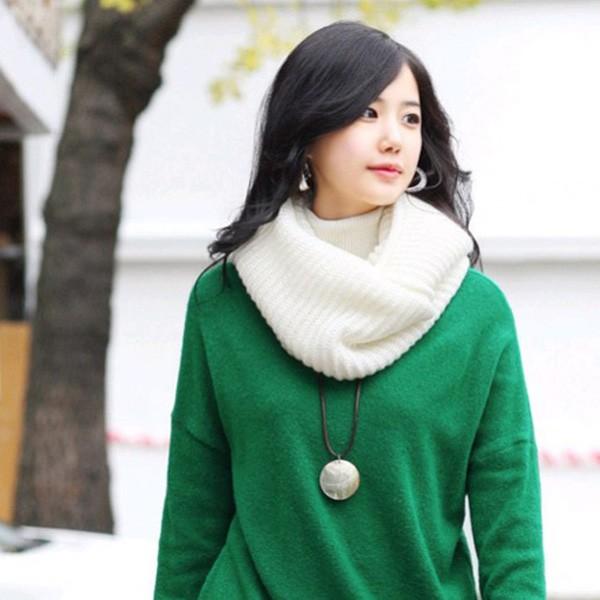 スヌード マフラー ニット あったか 防寒 リブ編み 秋 冬 レディース ホワイト グレー レッド ボルドー ブラウン ピンク アイボリー 送料無料 得トクセール |  | 03