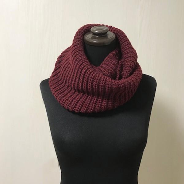 スヌード マフラー ニット あったか 防寒 リブ編み 秋 冬 レディース ホワイト グレー レッド ボルドー ブラウン ピンク アイボリー 送料無料 得トクセール |  | 08