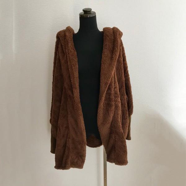 ファーコート アウター レディース ボアアウター ボアカーディガン あったか 秋冬 ドルマン 袖リブ ホワイト ブラック ブラウン 送料無料 得トクセール |  | 02