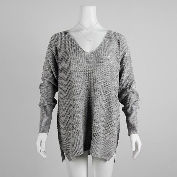 ニット レディース Vネック チュニック 体型カバー ローゲージニット ゆるかわ ルーズニット アイボリー グレー レッド ネイビー 送料無料 得トクセール |  | 01