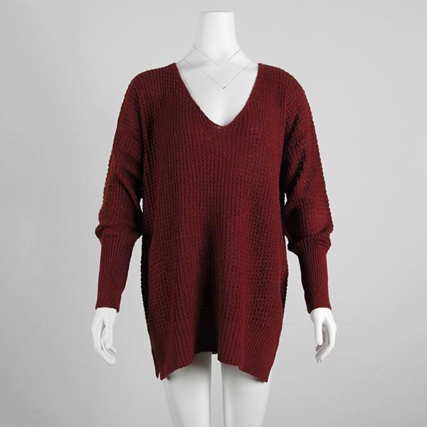 ニット レディース Vネック チュニック 体型カバー ローゲージニット ゆるかわ ルーズニット アイボリー グレー レッド ネイビー 送料無料 得トクセール |  | 02