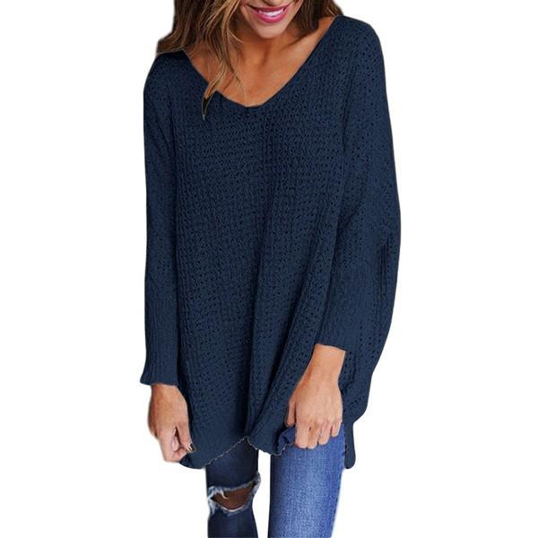 ニット レディース Vネック チュニック 体型カバー ローゲージニット ゆるかわ ルーズニット アイボリー グレー レッド ネイビー 送料無料 得トクセール |  | 03