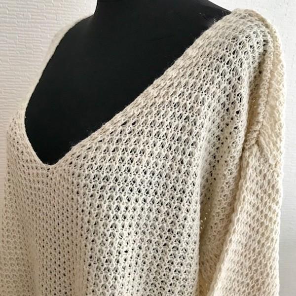 ニット レディース Vネック チュニック 体型カバー ローゲージニット ゆるかわ ルーズニット アイボリー グレー レッド ネイビー 送料無料 得トクセール |  | 08