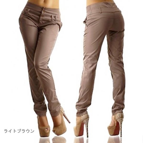 カジュアルパンツ レディース パンツ ボトムス レディースパンツ ボタン 薄手 カジュアル 送料無料 得トクセール ブラック ネイビー ライトブラウン |  | 02