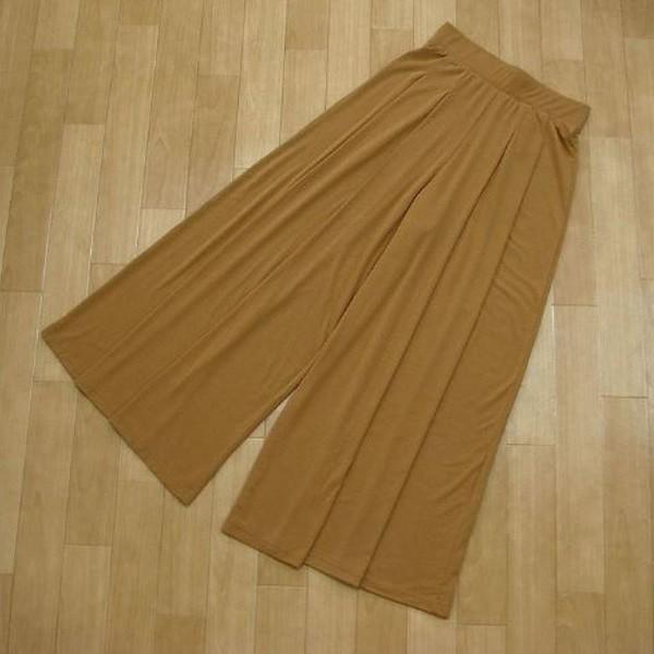 ガウチョパンツ ワイドパンツ レディース ドレープワイドパンツ ストレッチ ボトムス 体型カバー ウエストゴム 送料無料 得トクセール オープン記念 |  | 10