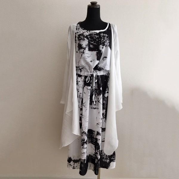 ワンピース ロングワンピース カーディガン セット レディース ノースリーブ 二点セット 柄 袖なし 長袖 ブラック ネイビー リゾート 送料無料 得トクセール |  | 13