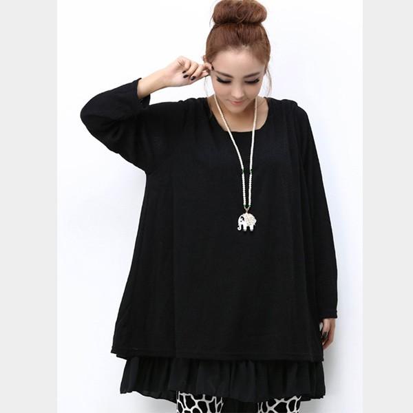 チュニック ワンピース レディース シフォン トップス リボン フリル 異素材 リブ編み ガーリー かわいい 重ね着風 送料無料 得トクセール オープン記念 |  | 02