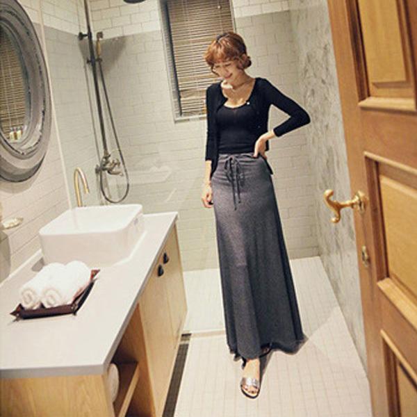 ロングスカート スカート マキシスカート カットソー素材 リラックス スリット ウエストゴム らくちん カジュアル ルームウエア 送料無料 得トクセール |  | 04