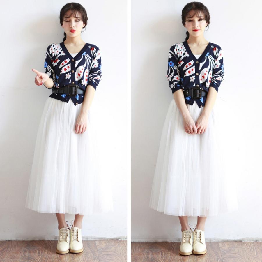 ロングスカート チュールスカート レディース スカート レース ウエストゴム かわいい ガーリー ふわふわ 送料無料 得トクセール オープン記念 |  | 03