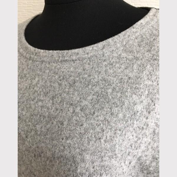 チュニック ニットソー トップス レディース 体型カバー バイカラー 長袖 グレー ブラック シンプル かわいい 大人 送料無料 得トクセール オープン記念 |  | 08