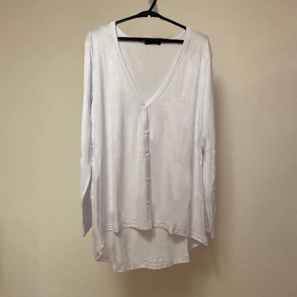 カーディガン カットソー ボタン付き レディース 長袖 トップス シンプル 薄手 体型カバー 送料無料 グレー ブラック ホワイト 得トクセール オープン記念 |  | 11