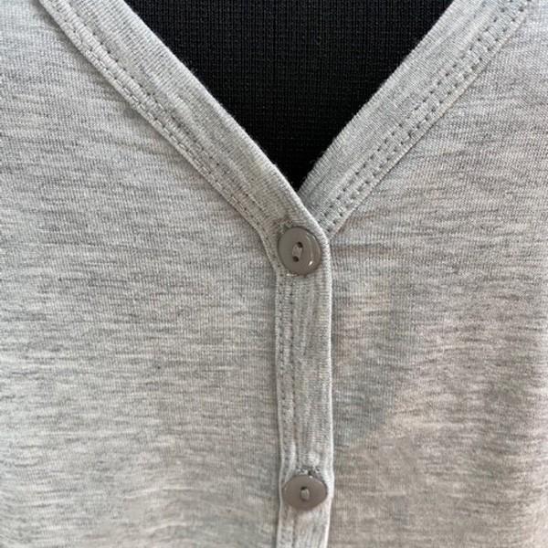 カーディガン カットソー ボタン付き レディース 長袖 トップス シンプル 薄手 体型カバー 送料無料 グレー ブラック ホワイト 得トクセール オープン記念 |  | 04