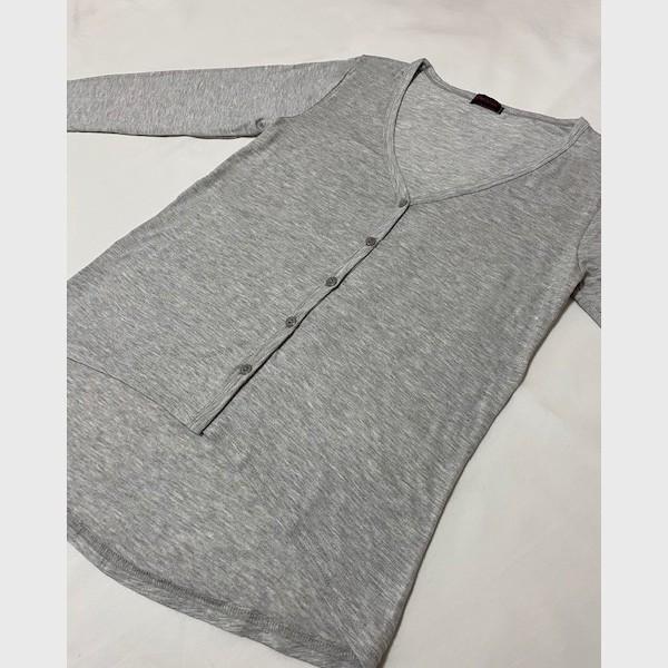 カーディガン カットソー ボタン付き レディース 長袖 トップス シンプル 薄手 体型カバー 送料無料 グレー ブラック ホワイト 得トクセール オープン記念 |  | 09