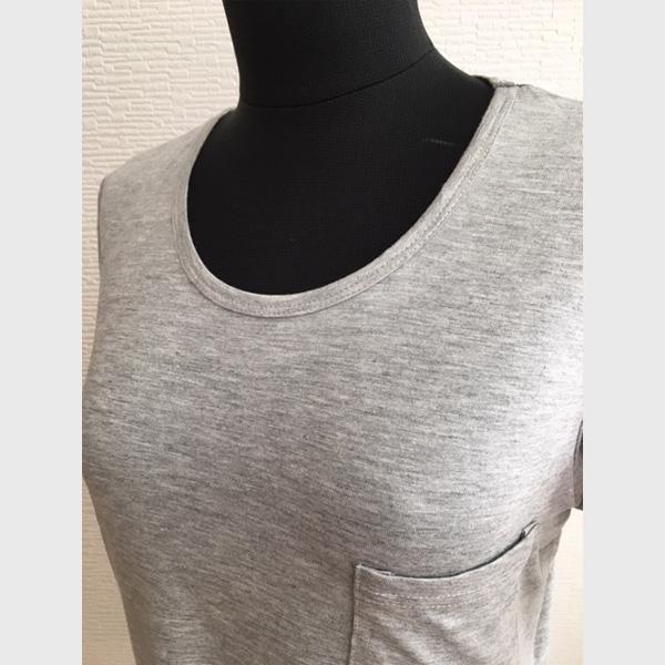 Tシャツ レディース 半袖 カットソー 胸ポケット Aライン 体型カバー シンプル Uネック 送料無料 ホワイト グレー ブルー レッド 得トクセール オープン記念 |  | 09