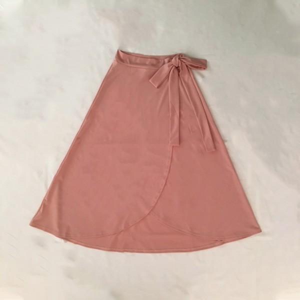 ロングスカート スカート リボン ウエストリボン きれいめ ゆるかわ ウエストゴム レディース 送料無料 ピンク ブラック グリーン 得トクセール　オープン記念 |  | 09