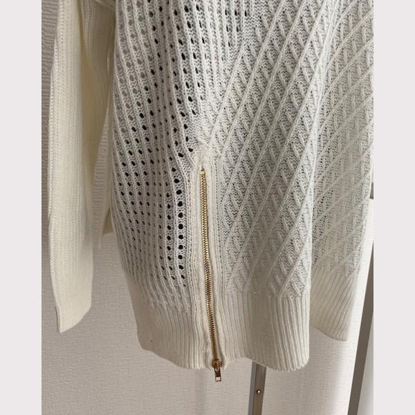 ニット レディース トップス ざっくり ファスナー付き 体型カバー ざっくりニット ゆったり 大人 おしゃれ 送料無料 得トクセール オープン記念 |  | 12