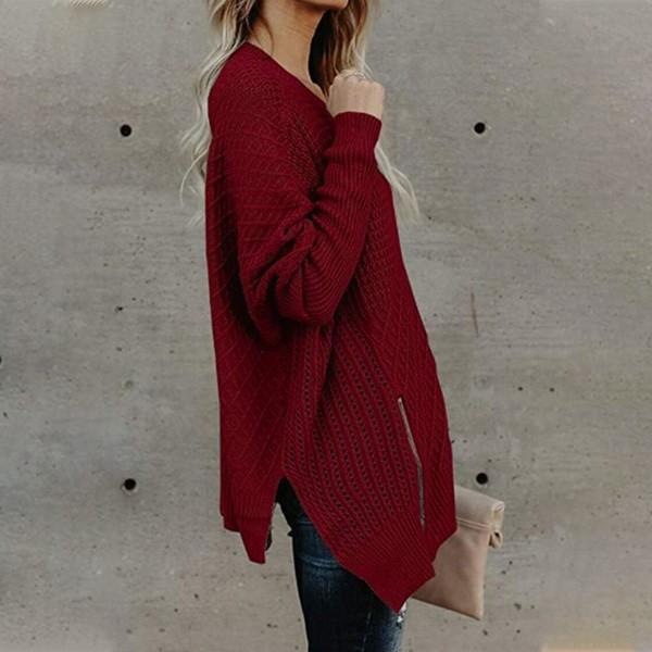 ニット レディース トップス ざっくり ファスナー付き 体型カバー ざっくりニット ゆったり 大人 おしゃれ 送料無料 得トクセール オープン記念 |  | 02