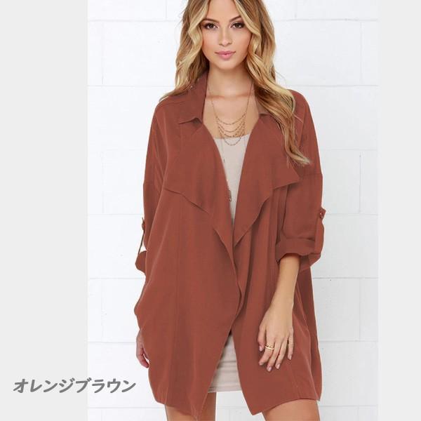 ジャケット 薄手 レディース アウター 羽織 ライトアウター ロールアップ ゆるテロ 春 夏 秋 送料無料 カーキ オレンジブラウン 得トクセール オープン記念 |  | 02