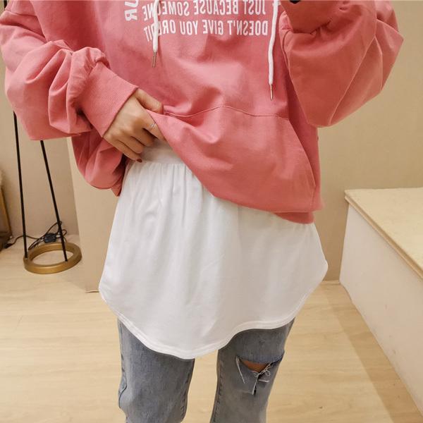 付け裾 つけすそ レイヤード レディース 重ね着風 体型カバー おしゃれ トップス 無地 フェイク インナー ウエストゴム 選べる 送料無料 得トクセール |  | 15