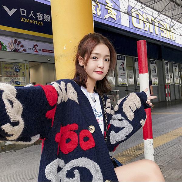 カーディガン アウター レディース もこもこ ロゴ かわいい おしゃれ 羽織 ニット ニットカーデ ベージュ ネイビー 送料無料 得トクセール オープン記念 |  | 12