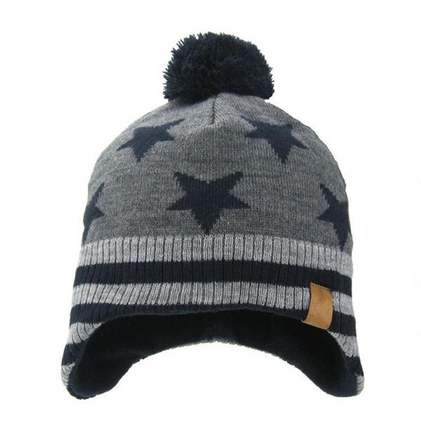 ニット帽 子供 帽子 キッズ ニット ぼんぼり ポンポン 星 スター 男の子 女の子 男女兼用 ベビー 秋 冬 送料無料 かわいい 得トクセール オープン記念 |  | 04