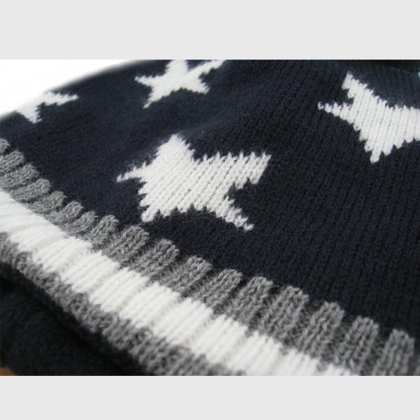 ニット帽 子供 帽子 キッズ ニット ぼんぼり ポンポン 星 スター 男の子 女の子 男女兼用 ベビー 秋 冬 送料無料 かわいい 得トクセール オープン記念 |  | 07