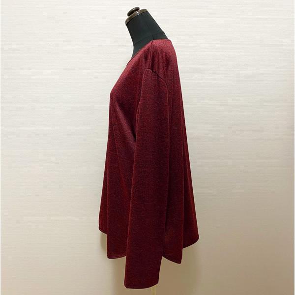 チュニック レディース トップス 長袖 Tシャツ カットソー 体型カバー 丸ネック ミックスカラー 送料無料 得トクセール オープン記念 |  | 07