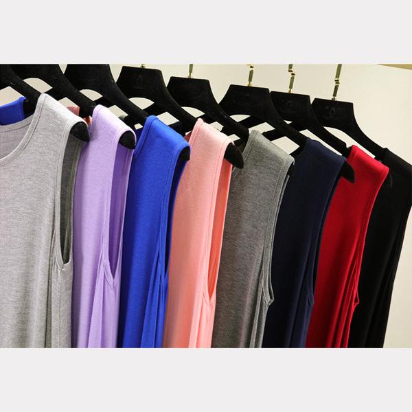 タンクトップ レディース Aライン ロングタンク ロング丈 体型カバー インナー 無地 チュニック 丸首 Uネック 送料無料 得トクセール オープン記念 |  | 01