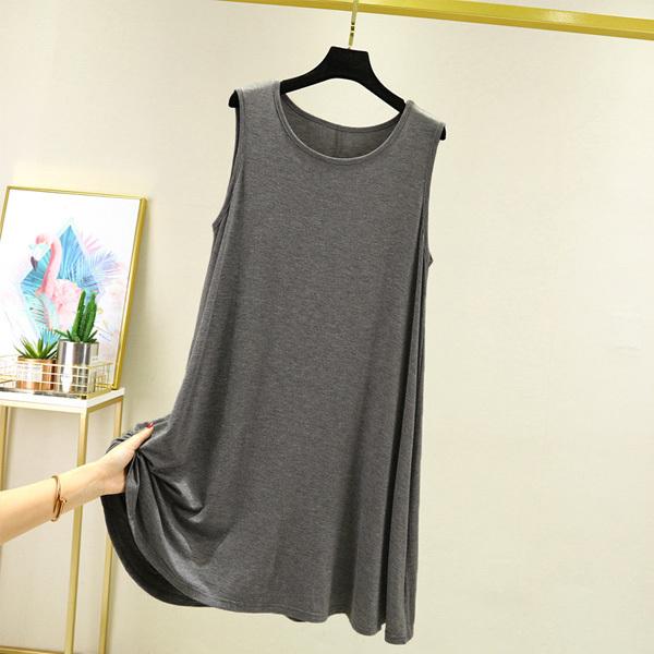 タンクトップ レディース Aライン ロングタンク ロング丈 体型カバー インナー 無地 チュニック 丸首 Uネック 送料無料 得トクセール オープン記念 |  | 07