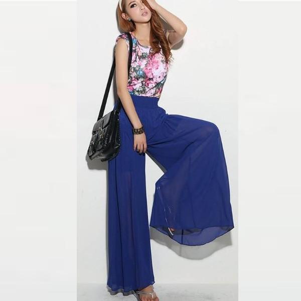 訳あり シフォンパンツ シフォン ガウチョパンツ スカーチョ スカンツ レディース ウエストゴム　送料無料　 |  | 02