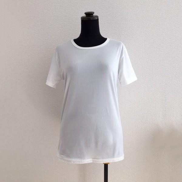 訳あり Tシャツ レディース 半袖 インナー シンプルTシャツ Uネック Vネック M L XL 薄手 白 黒 送料無料 得トクセール オープン記念 |  | 03