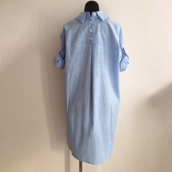 訳あり シャツ ロングシャツ バックデザイン アウトレット レディース ロールアップ 後ろボタン 体型カバー ドルマン 送料無料 得トクセール オープン記念 |  | 08