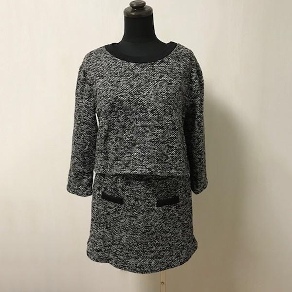 セットアップ 訳あり スカート ツイード レディース 秋 冬 ウエストゴム ミニ ミニスカート 上下セット |  | 01