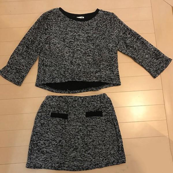 セットアップ 訳あり スカート ツイード レディース 秋 冬 ウエストゴム ミニ ミニスカート 上下セット |  | 04