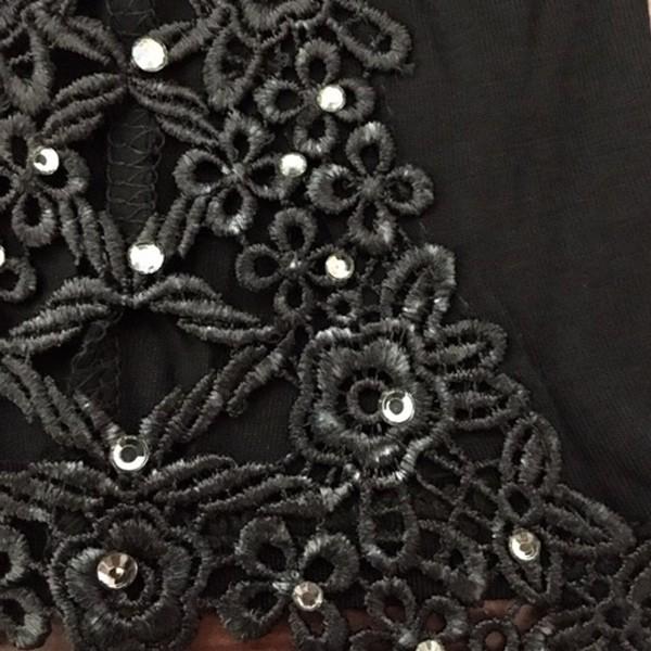 訳あり レギンス 七分丈 レース ラインストーン 春 夏 花 フラワー ブラック ブルー レディース ヨガ リラックス 送料無料 得トクセール オープン記念 |  | 06