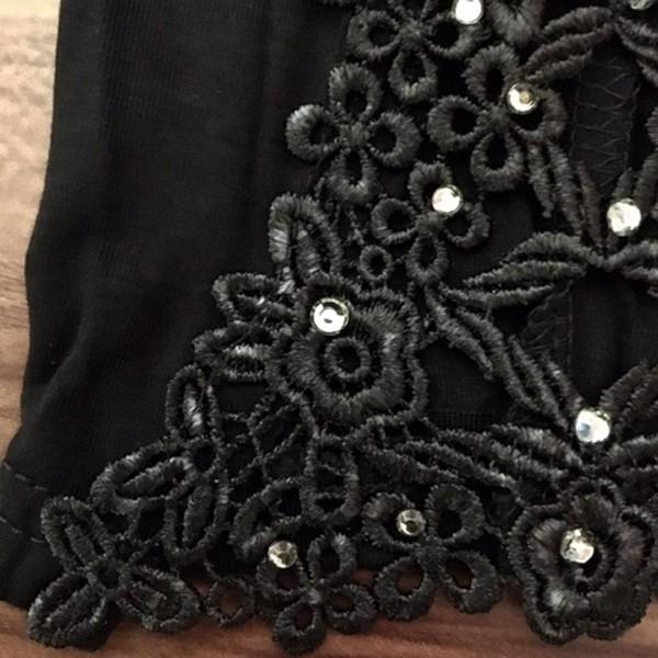 訳あり レギンス 七分丈 レース ラインストーン 春 夏 花 フラワー ブラック ブルー レディース ヨガ リラックス 送料無料 得トクセール オープン記念 |  | 08