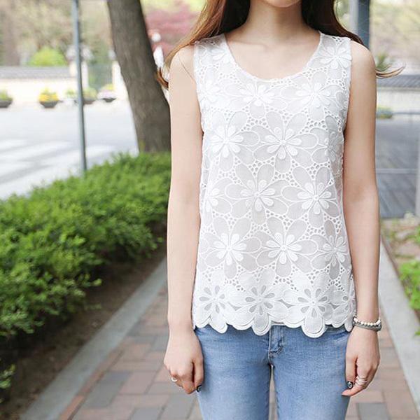 訳あり タンクトップ レース レディース インナー レースタンク 花柄 フラワー ガーリー かわいい ホワイト 送料無料 得トクセール オープン記念 |  | 04