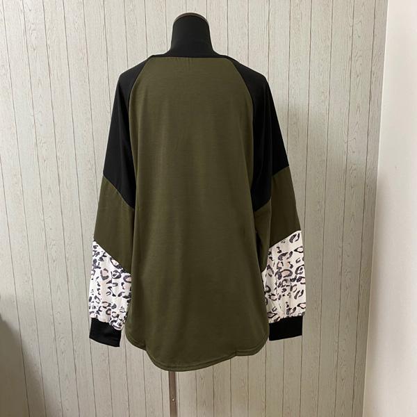 訳あり アウトレット カットソー レディース トップス ヒョウ柄 長袖 切り替え ラグラン レオパード おしゃれ Uネック バイカラー 送料無料 得トクセール |  | 04