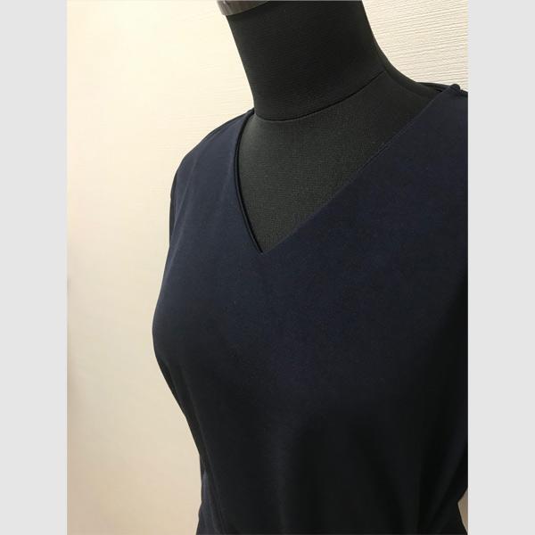 訳あり トップス レディース Vネック リボン リボントップス シンプル 無地 オフィス きれいめ カットソー アイボリー 送料無料 |  | 04