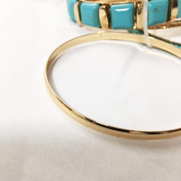 訳あり バングル ターコイズ ブレスレット レディース アクセサリー ５連 ゴールド シ ルバー 春 夏 アクセ オシャレ 送料無料 得トクセール オープン記念 |  | 14