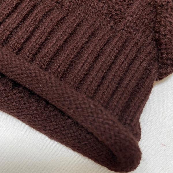 ニット帽 小さめ Sサイズ ゆるかわいい ゆるニット カジュアル おしゃれ レディース メンズ 男女兼用 寒さ対策 ブラウン 茶 得トクセール 送料無料 オープン記念 |  | 03